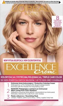 Loreal Krem Koloryzujący Farba do Włosów 8 Blond