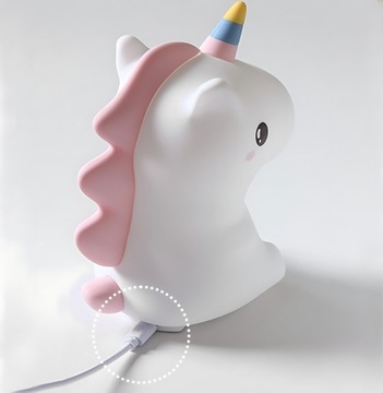 Светодиодный ночник Unicorn, силикон, 6 цветов, USB