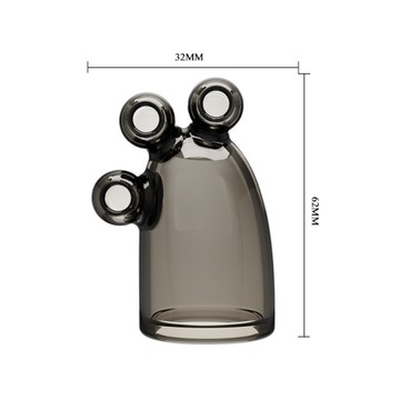 ВИБРАЦИОННАЯ КРИСТАЛЛИЧЕСКАЯ КРЫШКА BAILE, чехол для пениса