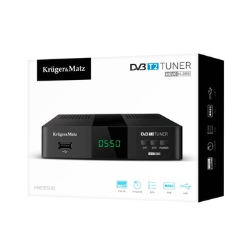 Тюнер DVB-T2 H.265 HEVC Kruger&Matz HDMI SCAR