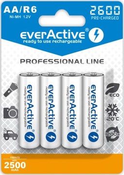 AKUMULATORKI EVERACTIVE R6/AA 2600mAh PROFESSIONAL