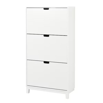 IKEA STALL Szafka na buty, 3 przegrody, biały