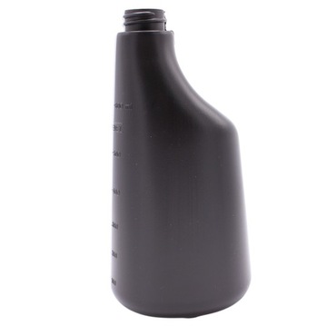 Butelka HDPE 600ml z podziałką czarna