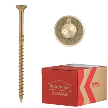 Wkręt ciesielski z łbem stożkowym TORX- 6x120/ 100szt.
