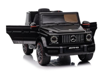 Автомобиль Mercedes G63 аккумуляторный, 2 двигателя, кожаный радиоприемник EVA для детей XXXL