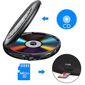 ПОРТАТИВНЫЙ CD-ПЛЕЕР С ДИНАМИКАМИ, НАУШНИКАМИ И AUX-КАБЕЛЕМ