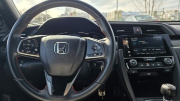 Honda Civic X Hatchback 5d 1.0 VTEC TURBO 126KM 2019 Honda Civic biala perla 1,0 i-vtec ledy duza navi, zdjęcie 7