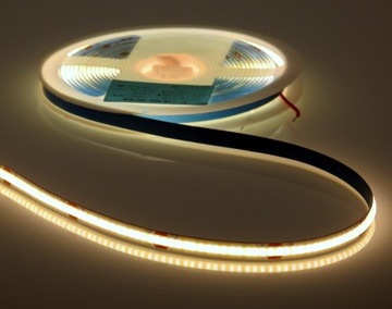 TAŚMA LED COB 12W BIAŁA NEUTRAL 12V LINIA NEON 5MB