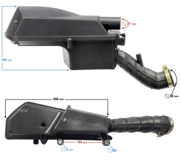 ВОЗДУШНЫЙ ФИЛЬТР 4T КОРПУС СКУТЕРА GY6 ВСТАВКА ТИПА L