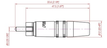 RCA РАЗЪЕМ NEUTRIK REAN NYS373 CHINCH GOLD красный