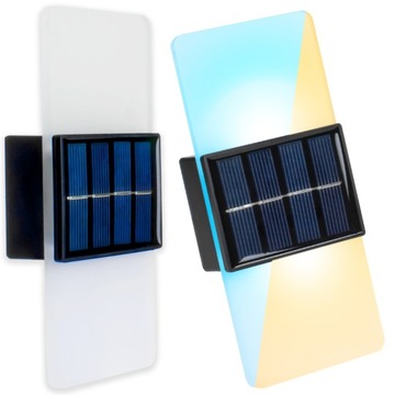 Lampka Solarna AKRYL LED 1W IP65 Góra Dół Czujnik na Ogród Taras Balkon