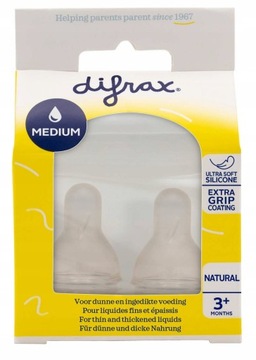 СОСККА DIFRAX ДЛЯ УЗКИХ БУТЫЛОЧЕК, СРЕДНЕГО ПОТОКА, 2ШТ.