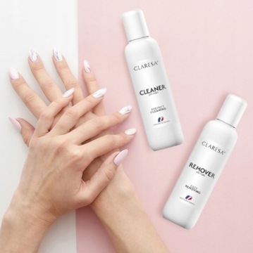5 лаков NEON Claresa + TOP CLEANER ACETONE BASE