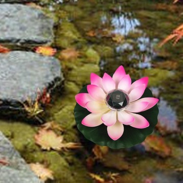 Светодиодная плавающая лампа Lotus, садовая лампа, уличная светодиодная солнечная лампа, плавающий цветок, розовый цвет
