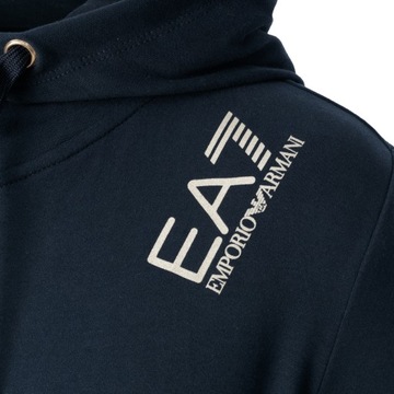 EMPORIO ARMANI EA7 sportowa damska bluza NAVY BLU / GOLD S