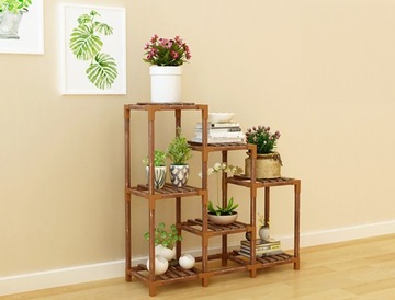 ДЕРЕВЯННАЯ ПОДСТАВКА ДЛЯ ЦВЕТОВ ПОЛКА ДЛЯ РАСТЕНИЙ ЦВЕТЫ 78 СМ ДЕРЕВО + АКСЕССУАРЫ