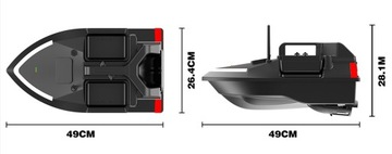 ЛОДКА ДЛЯ НАВАРКИ V020 С 3 ФУОРЕСЦЕНТНЫМИ GPS-ФИДЕРАМИ
