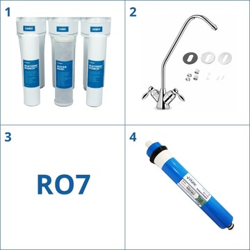 ФИЛЬТР ДЛЯ ВОДЫ RO7 ИОНИЗАЦИЯ ОБРАТНОГО ОСМОСА 75GPD | ФИЛЬТР ВОДЫ ПОД РАКОВИНОЙ