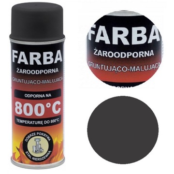 FARBA ŻAROODPORNA DO ZACISKÓW HAMULCOWYCH TŁUMIKA 400 ML CIEMNY ANTRACYT
