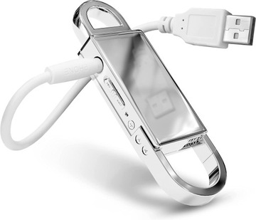 PARATECS mini dyktafon cyfrowy 8GB srebrny
