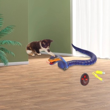 Электрическая имитация змеи, растягивающаяся, синяя