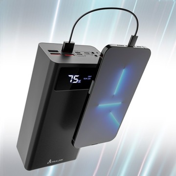 Powerbank EPB-114 50000 мАч Черный USB-C Extralink