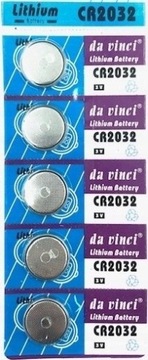 BATERIA 3V LITOWA CR2032 DA VINCI - 5 szt