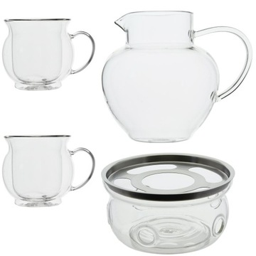 СТЕКЛЯННЫЙ КУВШИН ОБЪЕМОМ 1 Л 2 ФРЕЗИРОВАННЫХ БОКАЛА ДЛЯ ВИНА