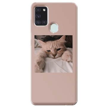 ETUI DO SAMSUNG A21S GUMA WZORY CASE + SZKŁO