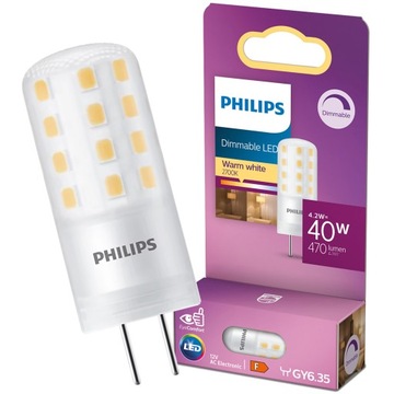 PHILIPS Żarówka LED GY6.35 4,2W = 40W 2700K 470lm Kapsułka Ściemnialna 12V