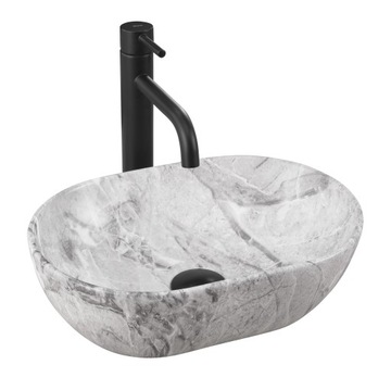 Umywalka Nablatowa REA AMELIA MINI STONE MATT IMITACJA KAMIENIA