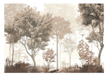 Fototapeta LAS DRZEWA Sepia Jesień Rośliny 368x254