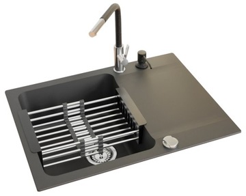Jednokomorowy zlewozmywak franke oid 611-62 bateria + dozownik + ociekarka
