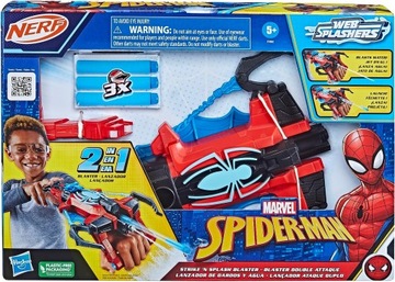 Nerf Spiderman Strike Blaster 2w1 Strzałki i Woda