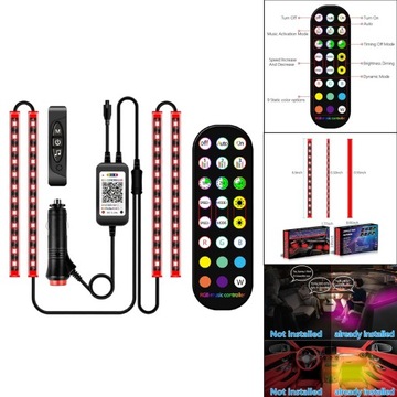 Оформление салона автомобиля Многоцветная зажигалка 3 в 1 RGB
