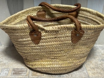 СУМКА СУМКА КОРЗИНА АНГЛИЯ КОЖАНЫЕ РУЧКИ