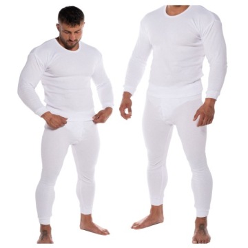 BAWEŁNIANY KOMPLET MĘSKI PODKOSZULEK KALESONY M