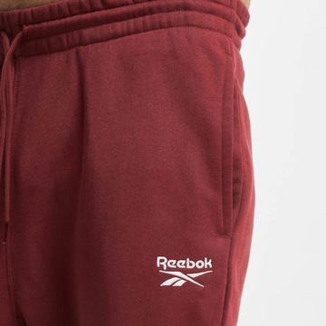 Reebok męskie spodnie dresowe bordowe z kieszeniami dresy HF0768 XL