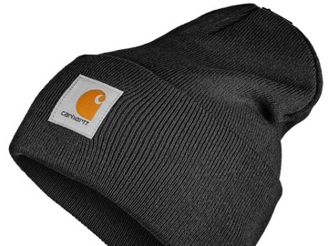 CZAPKA ZIMOWA CARHARTT ACRYLIC WATCH HAT BLACK BEANIE CZARNA CIEPŁA