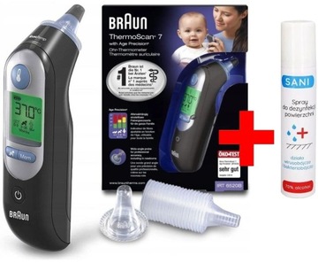 Braun IRT6520 Termometr do Ucha dla dzieci i dorosłych + 21kap. + GRATIS