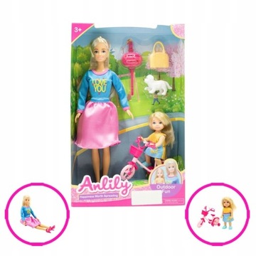 Lalka Anlily Outdoor Fun Rowerek dziecko akcesoria
