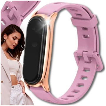 Красивый розовый ремешок для Xiaomi Mi Band 7, двойные цвета ремешка, прочная застежка