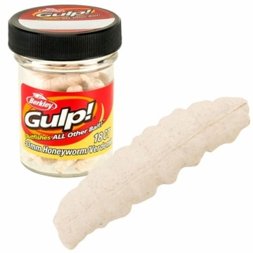 Guma Berkley Gulp Honey Worm 33mm Robak Miodowy Biały