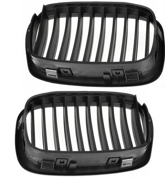 BMW 5 E39 00-04 MASKA LEDVINA MŘÍŽKA ČERNÁ MAT L+P