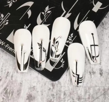 ПЛИТА ДЛЯ ДЕКОРА НОГТЕЙ, ФРАНЦУЗСКИЕ УЗОРЫ