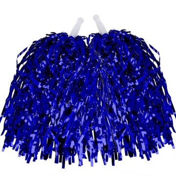 NIEBIESKIE POMPONY POMPON CHEERLEADERKI CZIRLIDERKI 2 szt