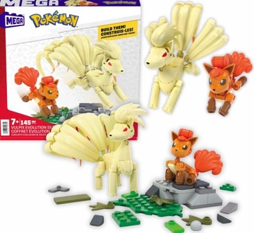 MEGA CONSTRUX KLOCKI POKEMON EWOLUCJA VULPIXA 145 EL + KARTKA PREZENTOWA
