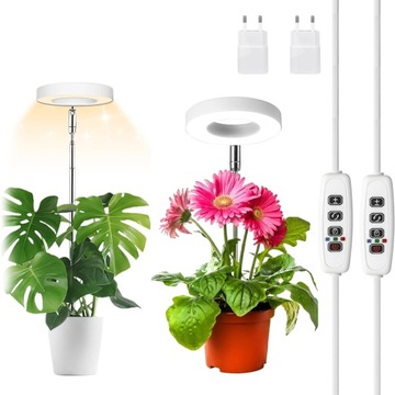 LAMPA DOŚWIETLAJĄCA DO ROŚLIN 4 GŁOWY LAMPY STATYW STOJĄCA GROW LIGHT