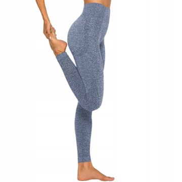 ЛЕГГИНГИ ЖЕНСКИЕ СПОРТИВНЫЕ ДЛИННЫЕ БЕСШОВНЫЕ С ВЫСОКОЙ ПОСАДКОЙ НЕЙЛОНОВЫЙ FITNESS XL