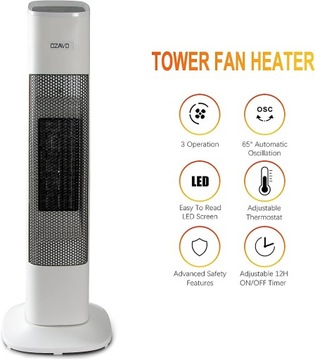 WYDAJNY TERMOWENTYLATOR+ PILOT ZDALNEGO STEROWANIA